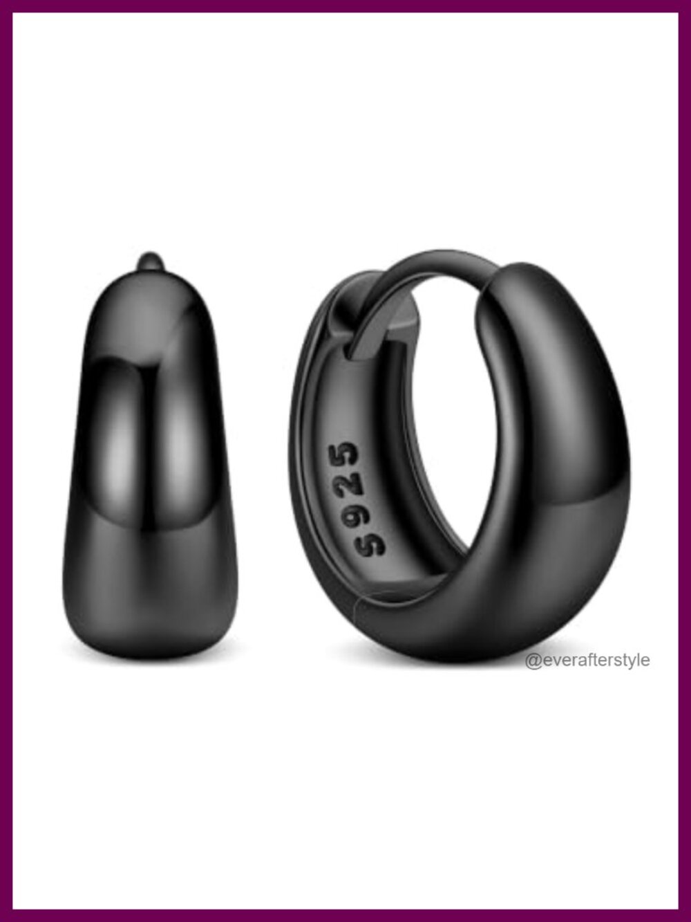 ChicSilver 8mm Sterling Silver Huggie Hoop Earrings Women